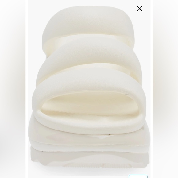 CROCS Mega Crush Platform Wedge Sandal (WOMENS) size 9 CHALK - Picture 4 of 8